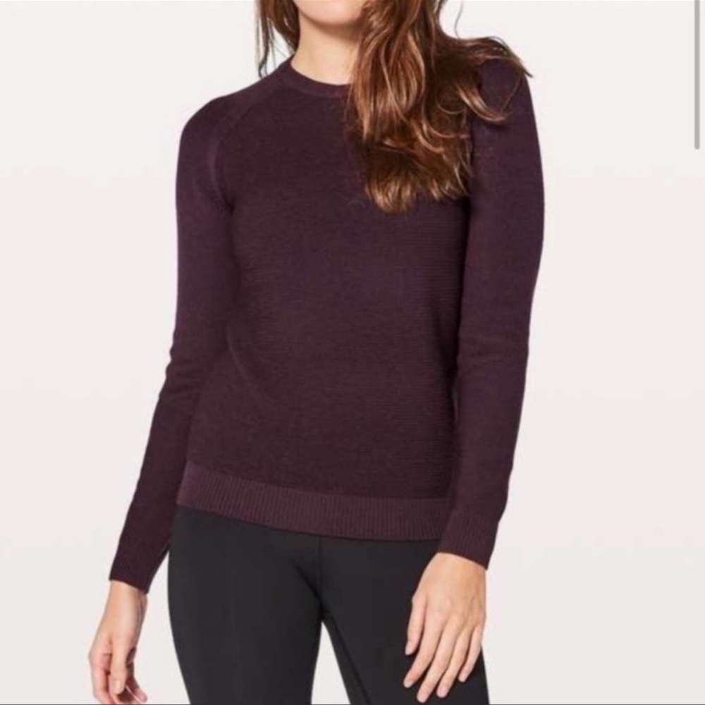 💜LULULEMON 100% Merino Wool Plum Sweater